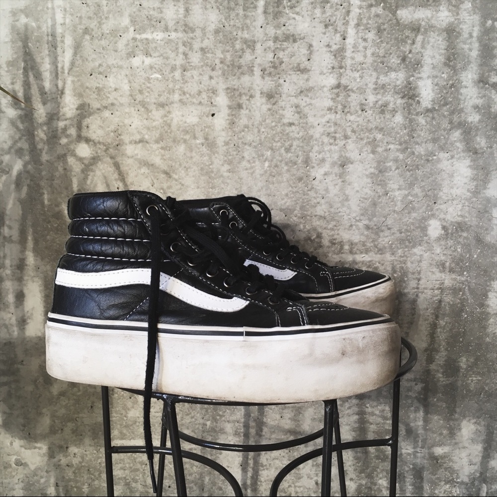Platform Old Skool Vans Leather Sneakers